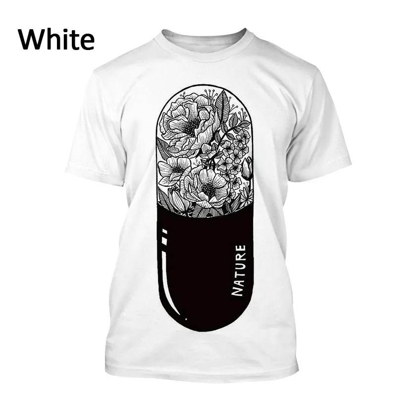 

Новинка 2022, футболка с коротким рукавом и принтом медицины и мира, мужская и женская повседневная простая уличная одежда в стиле Харадзюку