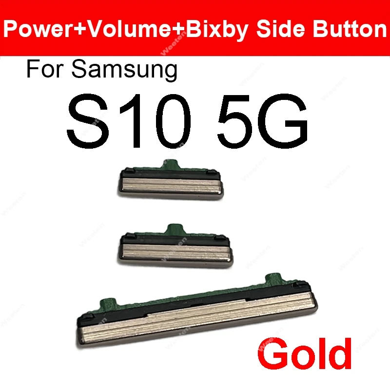 Фото Регулировка кнопки регулировки громкости для Samsung Galaxy S10 Plus Lite 4G 5G S10E G973F G975F G970F G770F Детали боковой кнопки питания №3
