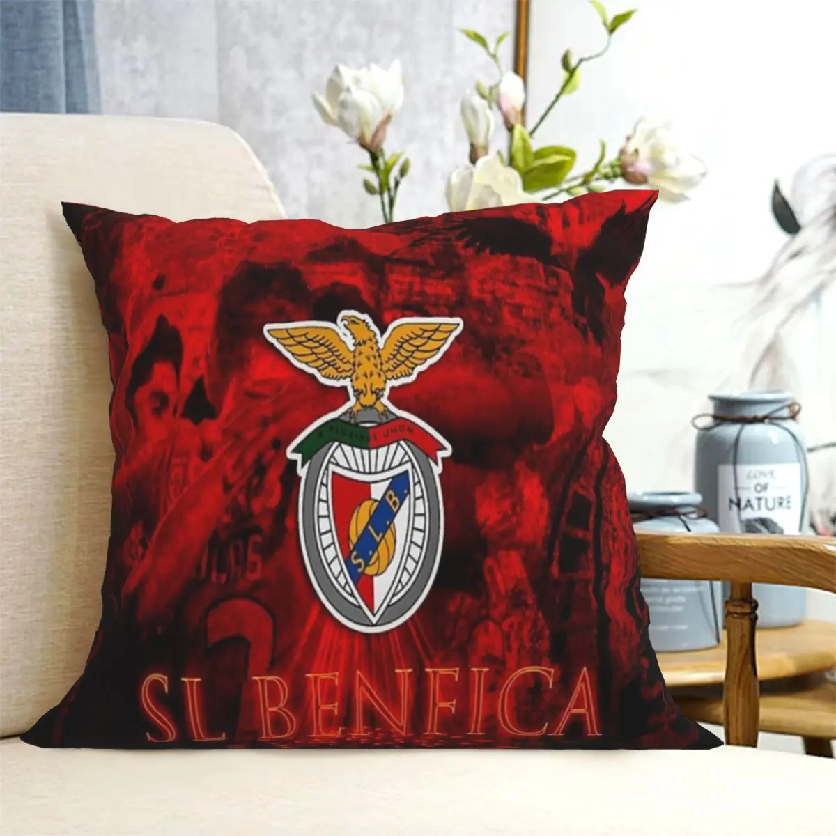 

Sl Benfica Pillowcase Home Cute Cushion Cover Funny Home Decor Pillowcase