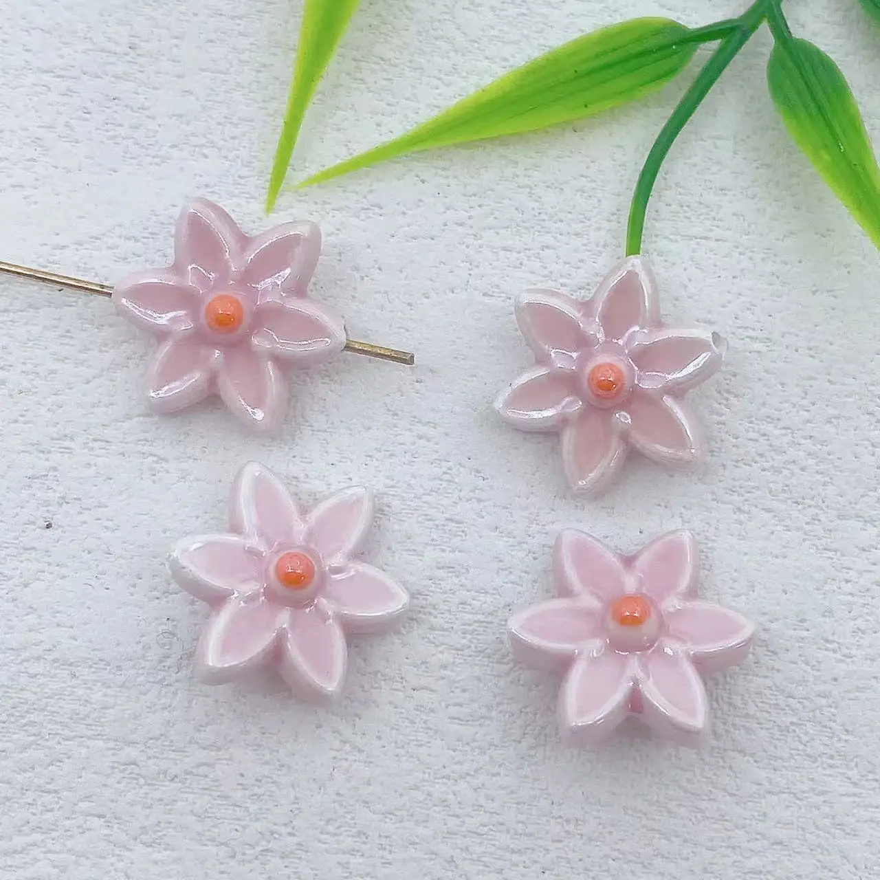 10 шт., изготовление ювелирных изделий из керамических бусин с камелией, серьги «сделай сам», аксессуары в китайском стиле с цветком ромашки (art.: 3920cf03a29fc) - 3920cf03a29fc