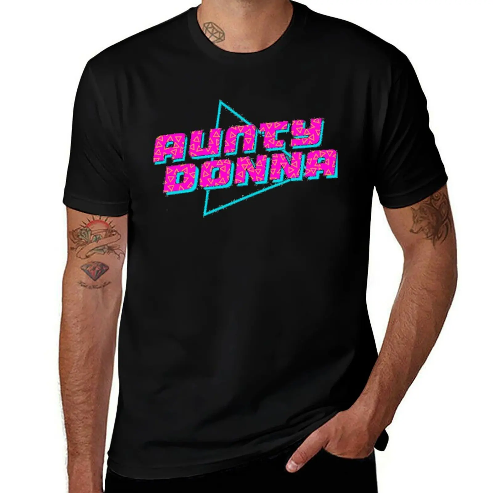 Фото Классическая футболка с логотипом Aunty Donna, рабочая футболка для мужчин, для работы на открытом воздухе №1