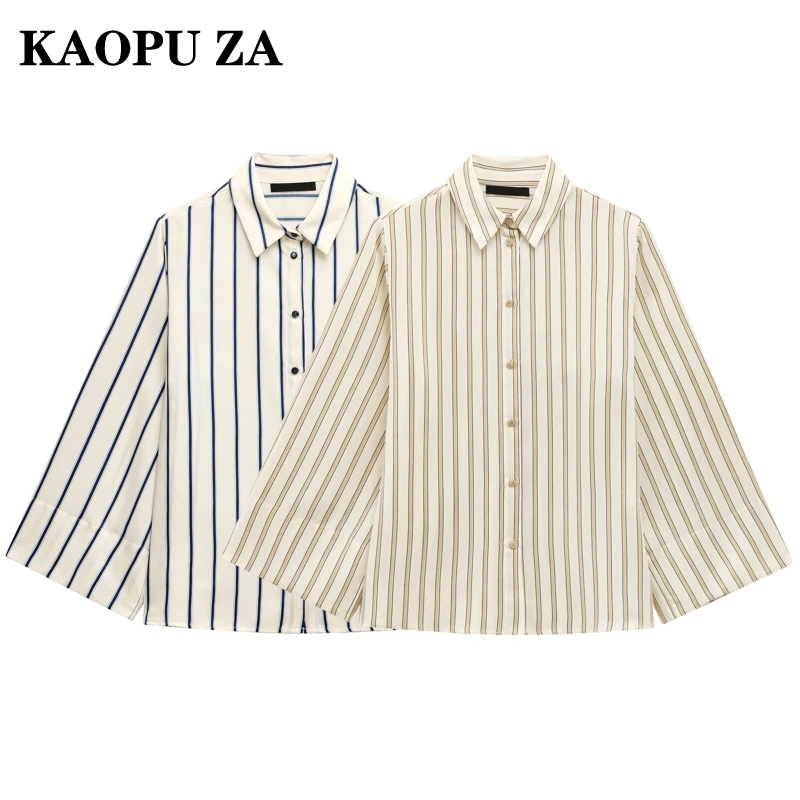 KAOPU ZA 2023 новая весенняя женская винтажная рубашка классическая осенняя одежда