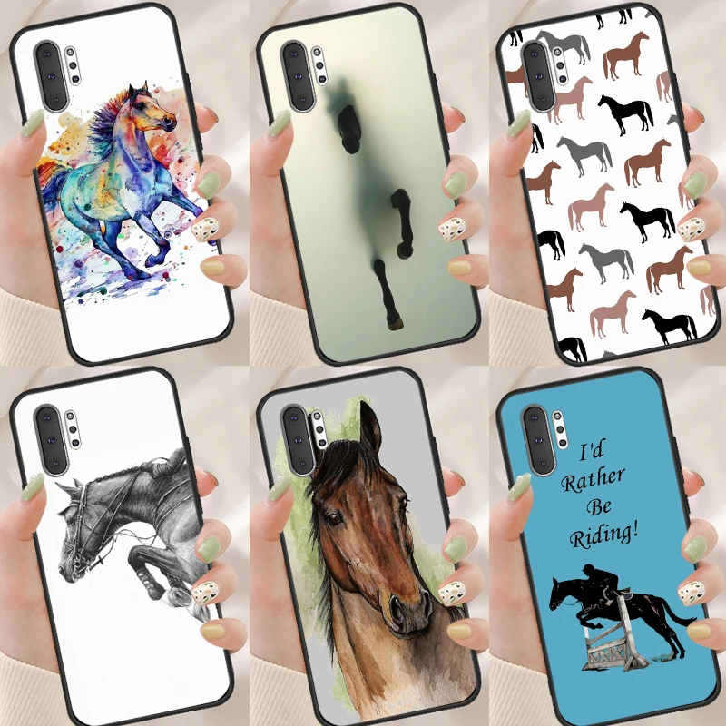 Horse Pony Pattern Case For Samsung Galaxy S22 Ultra S9 S8 S10 Plus S20 FE Note20 Ultra S21 Ultra Cover Coque