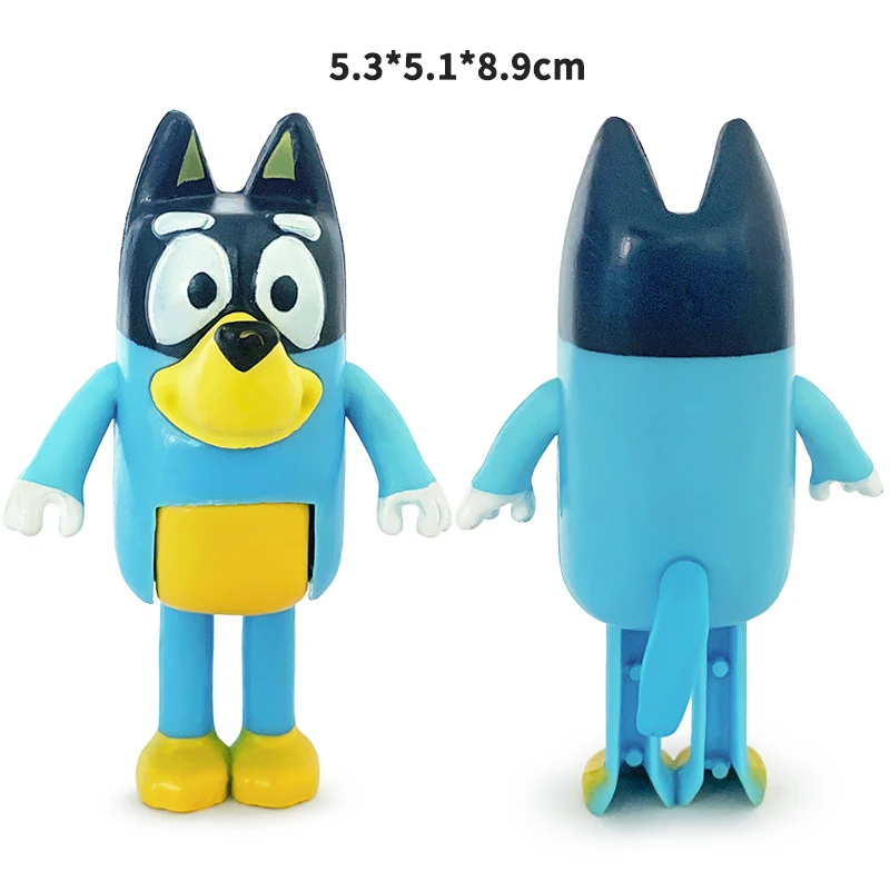 Аниме-модель игрушки Bluey и Бинго 4/8/10 шт. набор мультяшных мини-экшн-суставов из