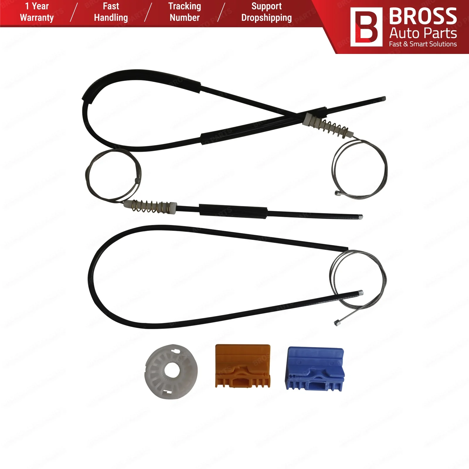 

BWR516FBA Electrical Power Window Regulator Repair Kit Front Left or Right Doors for Audi A4 B6/B7 2002-2008 Ship from USA PA