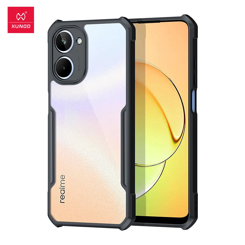 

Чехол Xundd для Realme 10 4G, чехол для Realme 10 Pro Plus, бампер с подушкой безопасности, противоударный чехол из ТПУ и поликарбоната, прозрачный чехол для телефона