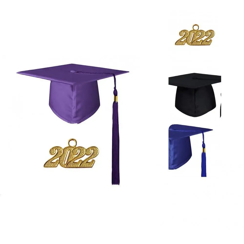 

Easy to Wear Fabric Aesthetic Tassel Decor Bachelor Cap for Photography