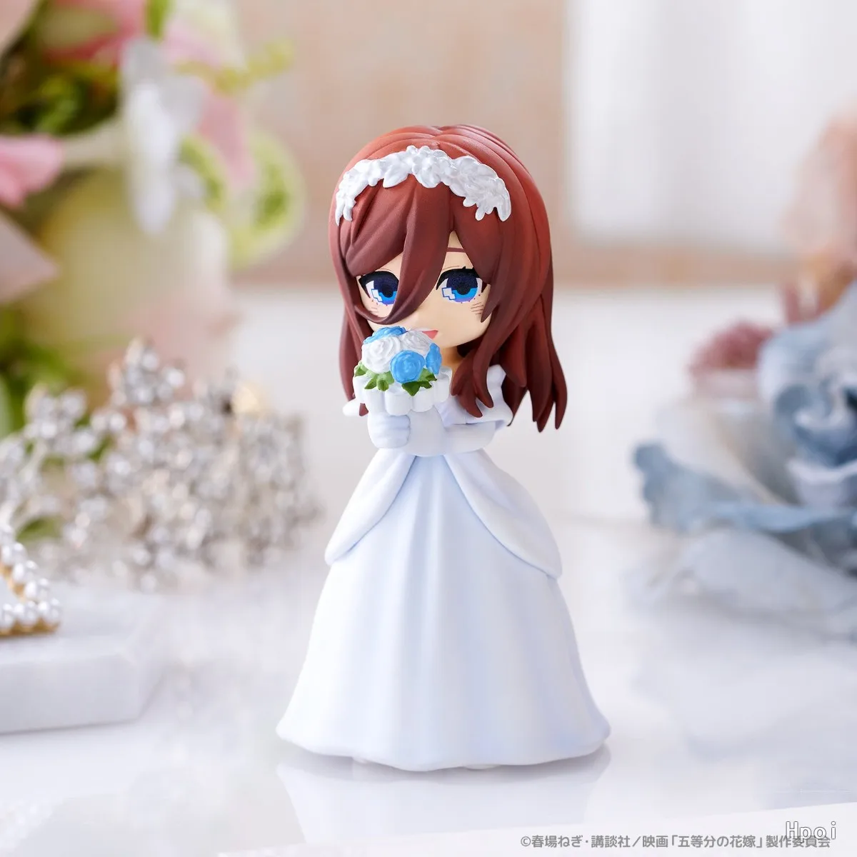Фото В наличии оригинальный Bushiroad Creative Palverse Gotoubun No Hanayome, полный комплект свадебного платья, аниме для девочек, фигурки Waifu, модель игрушки №4