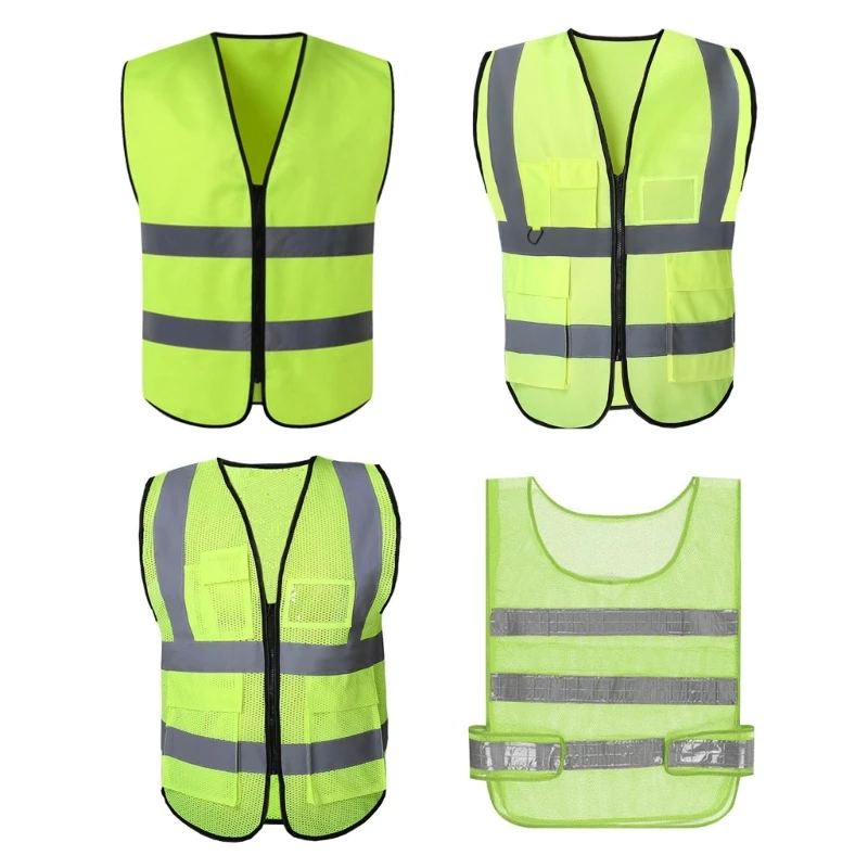 

High Visibility Reflective Safety Vest Yellow Reflective Vest for Car Breakdowns
