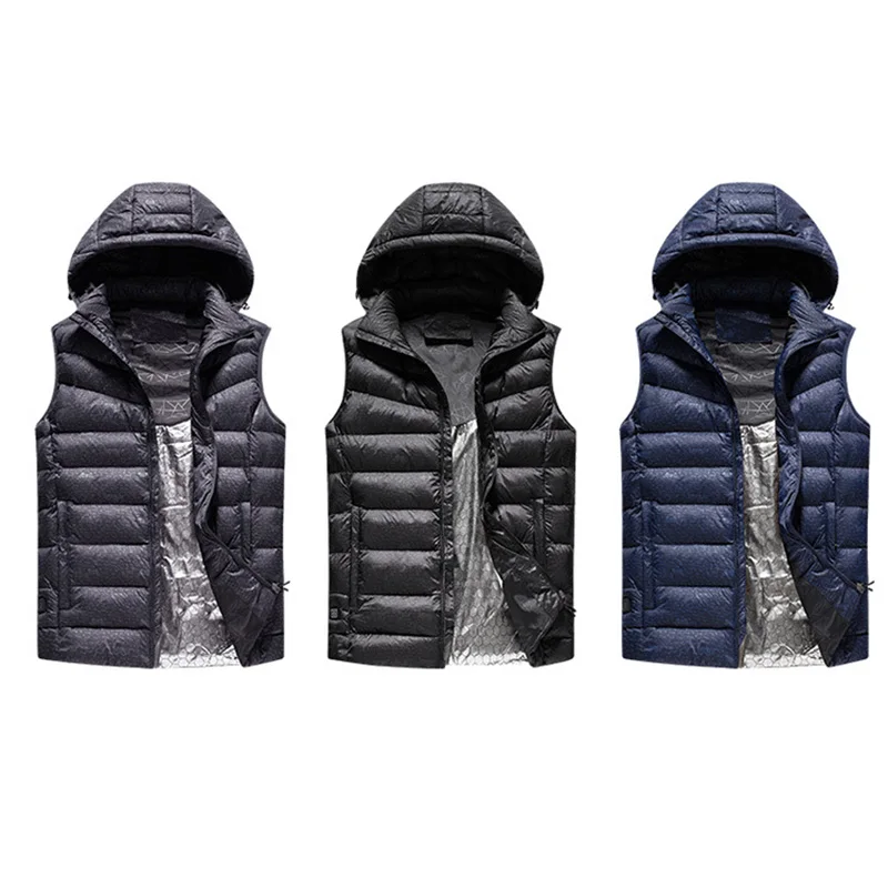 

Electric Battery USB Heated Heating Hoodie Vest Sleeveless Coat Winter Warm Washable Clothes Vest Sleeveless Coat Newly