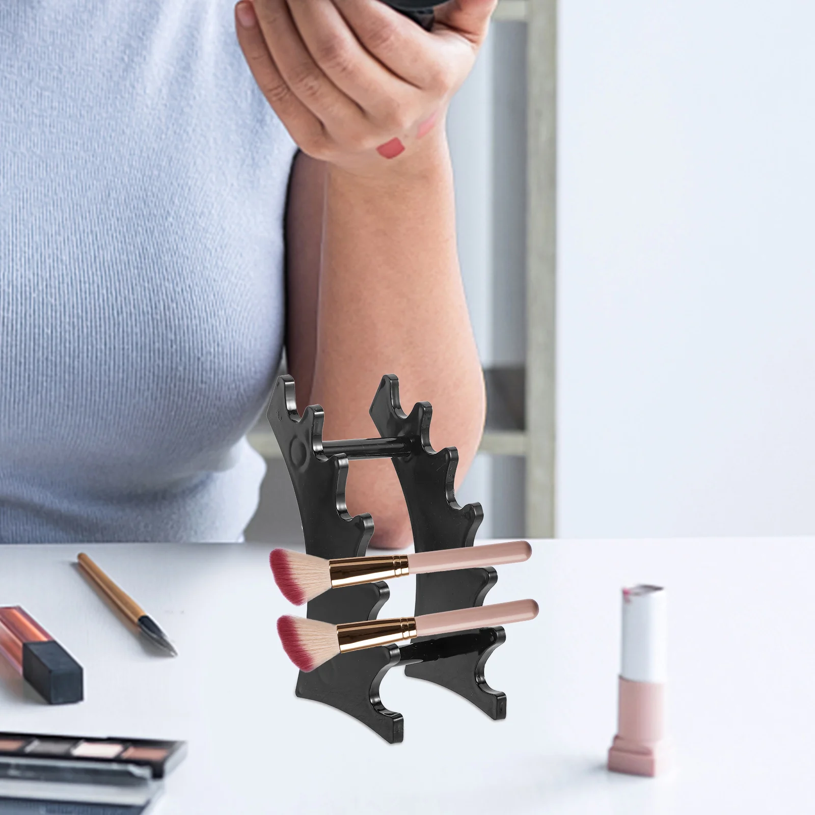 Стойка-органайзер для кистей сушки макияжа мини-милый портативный держатель