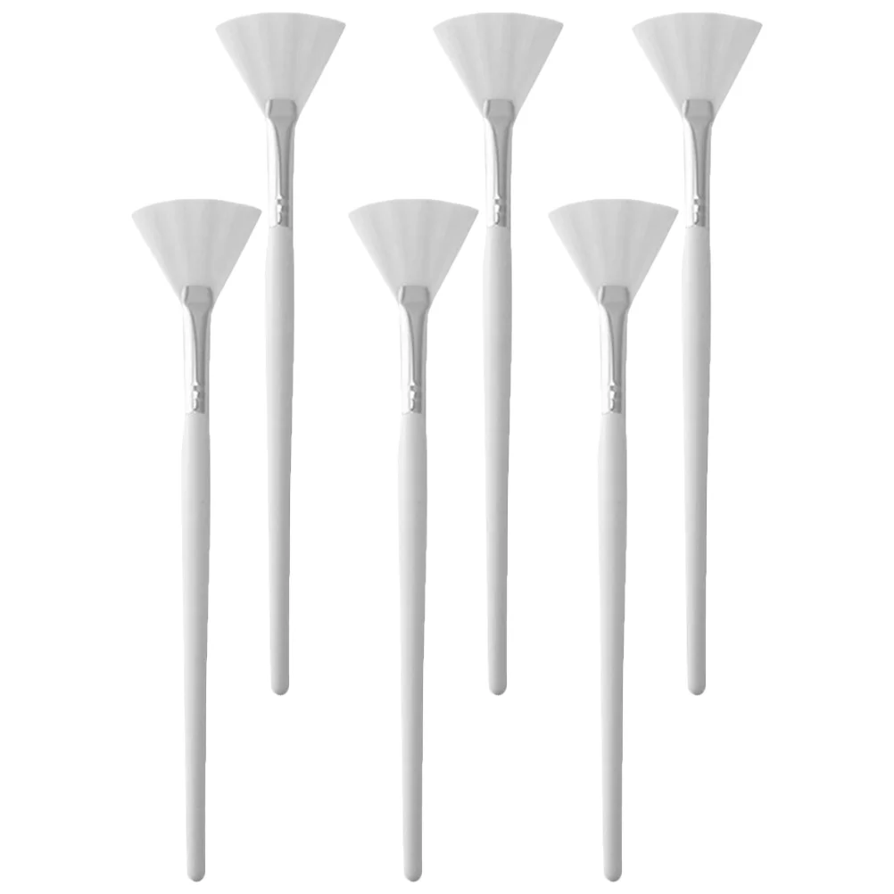 Маски Веерообразная щетка для лица Инструменты косметолога Аппликатор Белая