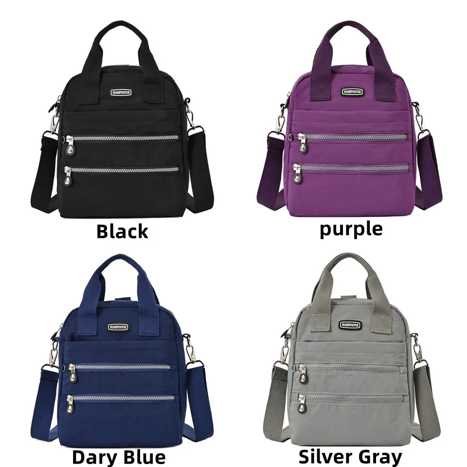 Fashion Waterproof Nylon Backpack Women Casual Rucksack Shoulder Bag Nylon Big Capacity School Bag Knapsack