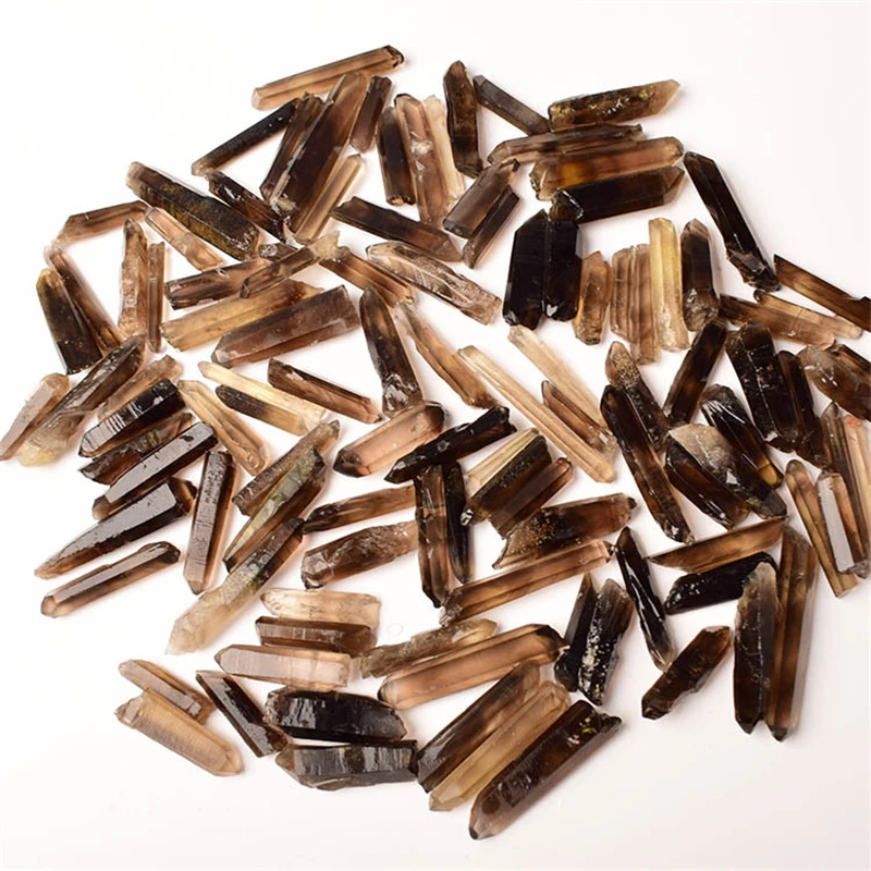 

50g/Bag Natural Smokey quartz crystal single point Tea Crystal Rough Mineral Specimen Reiki Healing stone