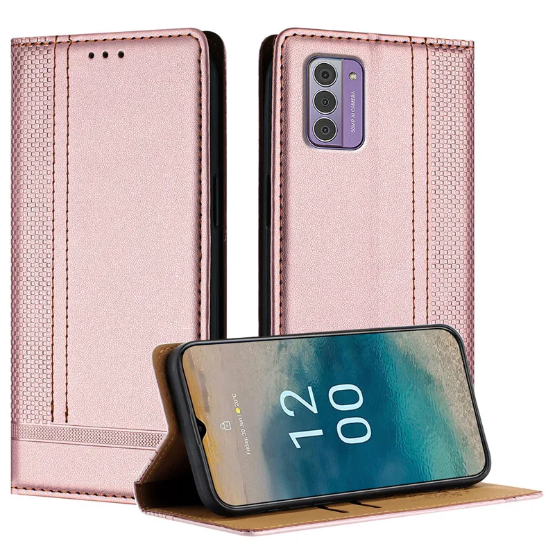 Фото Кожаный чехол-кошелек HX006 для Nokia G42 G310 G22 G21 G11 C12 C22 C32 NokiaG42 5G, защитный чехол-подставка для телефона №4