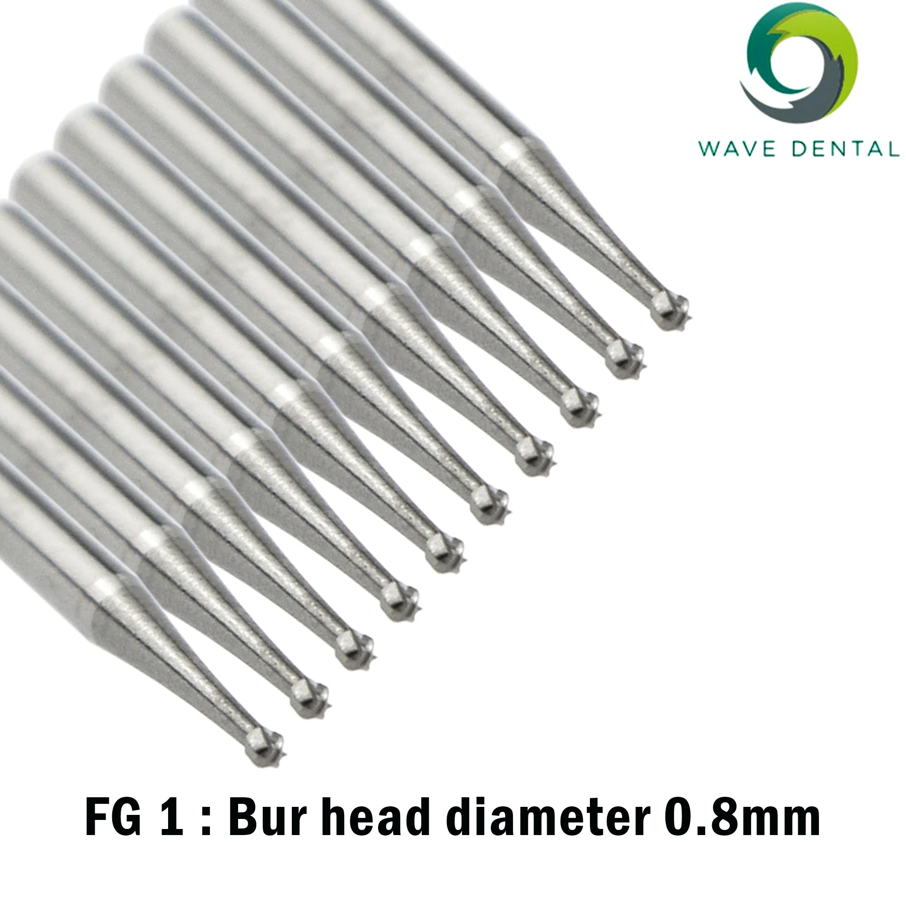 

5PCS Dental Round Burs FG1 Tungsten Carbide for High Speed Handpiece Round Ball Shape PRIMA Wave