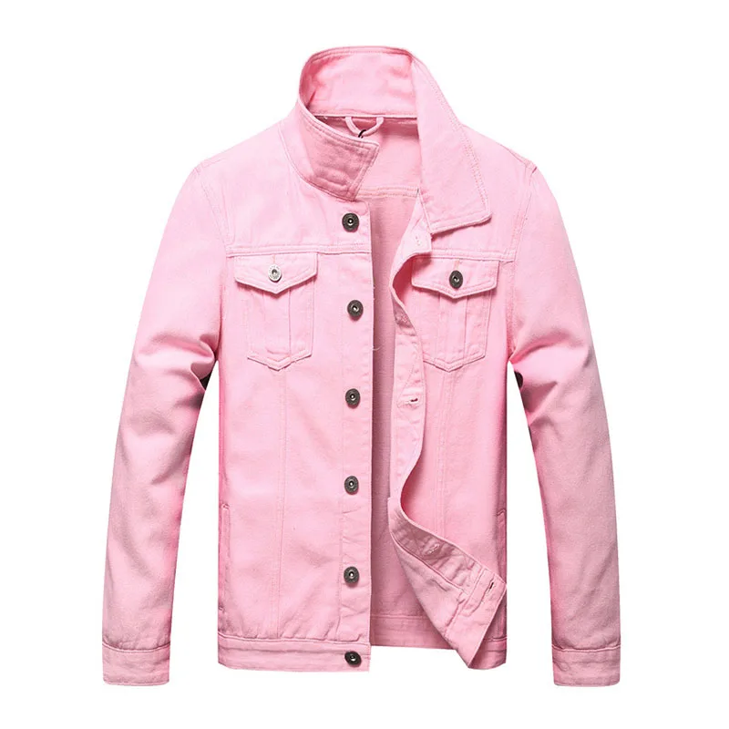 

Men Classic Casual Denim Jackets Loose Casual Solid Color Jeans Coats For Male Washed Plus Size 5XL Spring Autumn