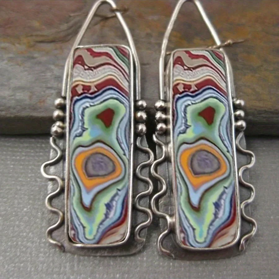 Модные богемные серьги с имитацией бирюзы для женщин идеальный подарок любимого