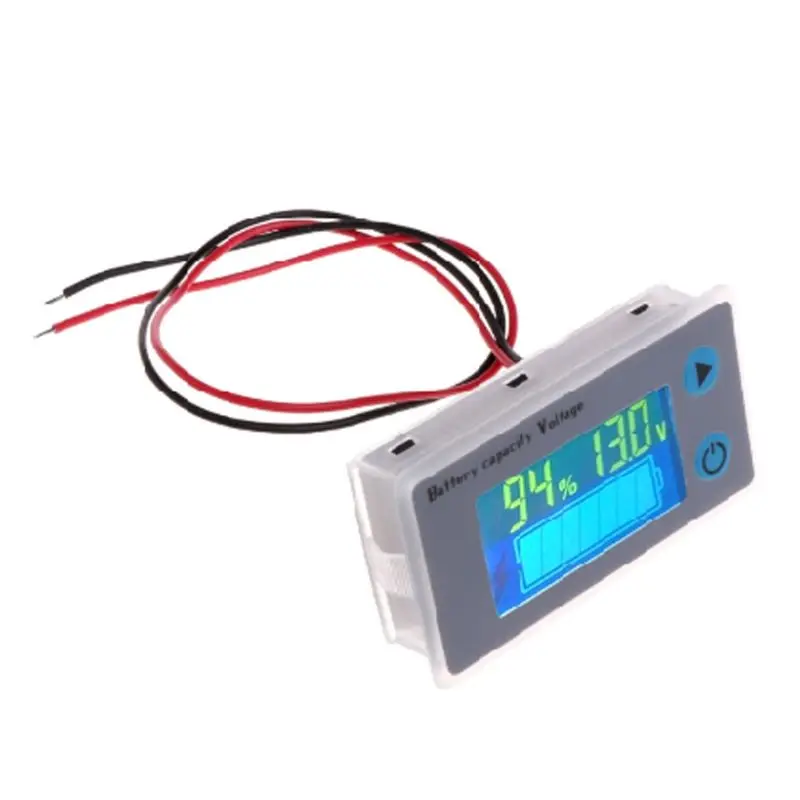 

L1EE Digital Battery Capacity Tester Percentage Level Voltage LCD Display Marine RV Volt Battery Power Indicator Panel10-100V