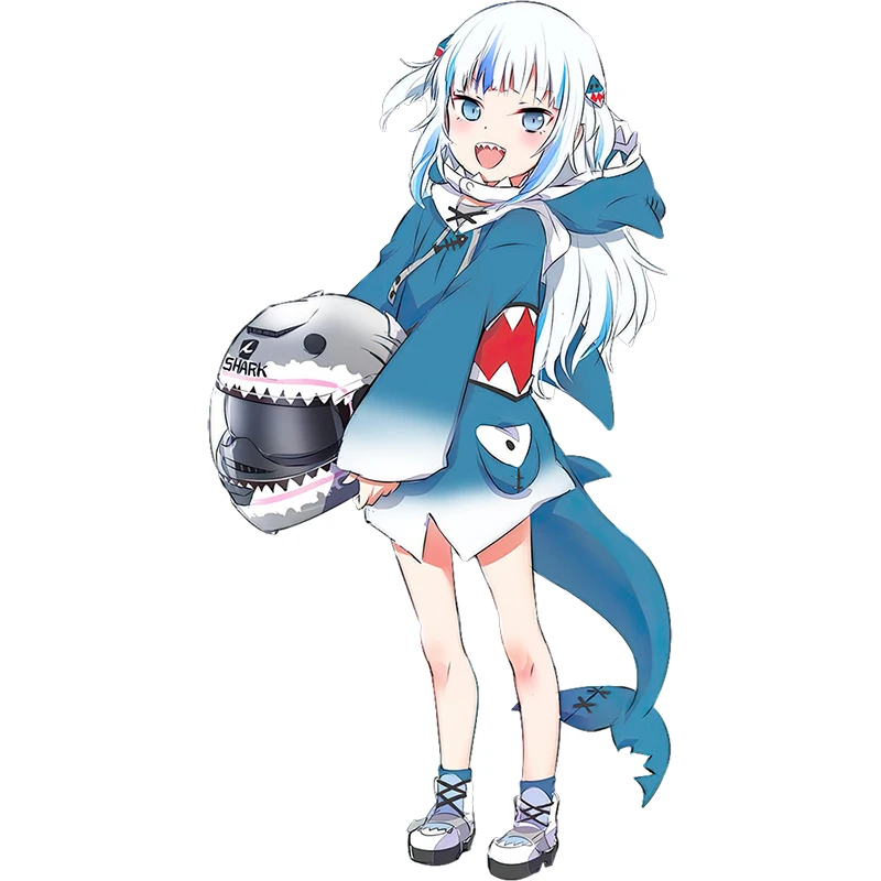 Three Ratels CA78 Мультяшные автомобильные наклейки для Gawr Gura nime виниловые наклейки на стену ноутбук автомобильные аксессуары JDM окно багажник бампер