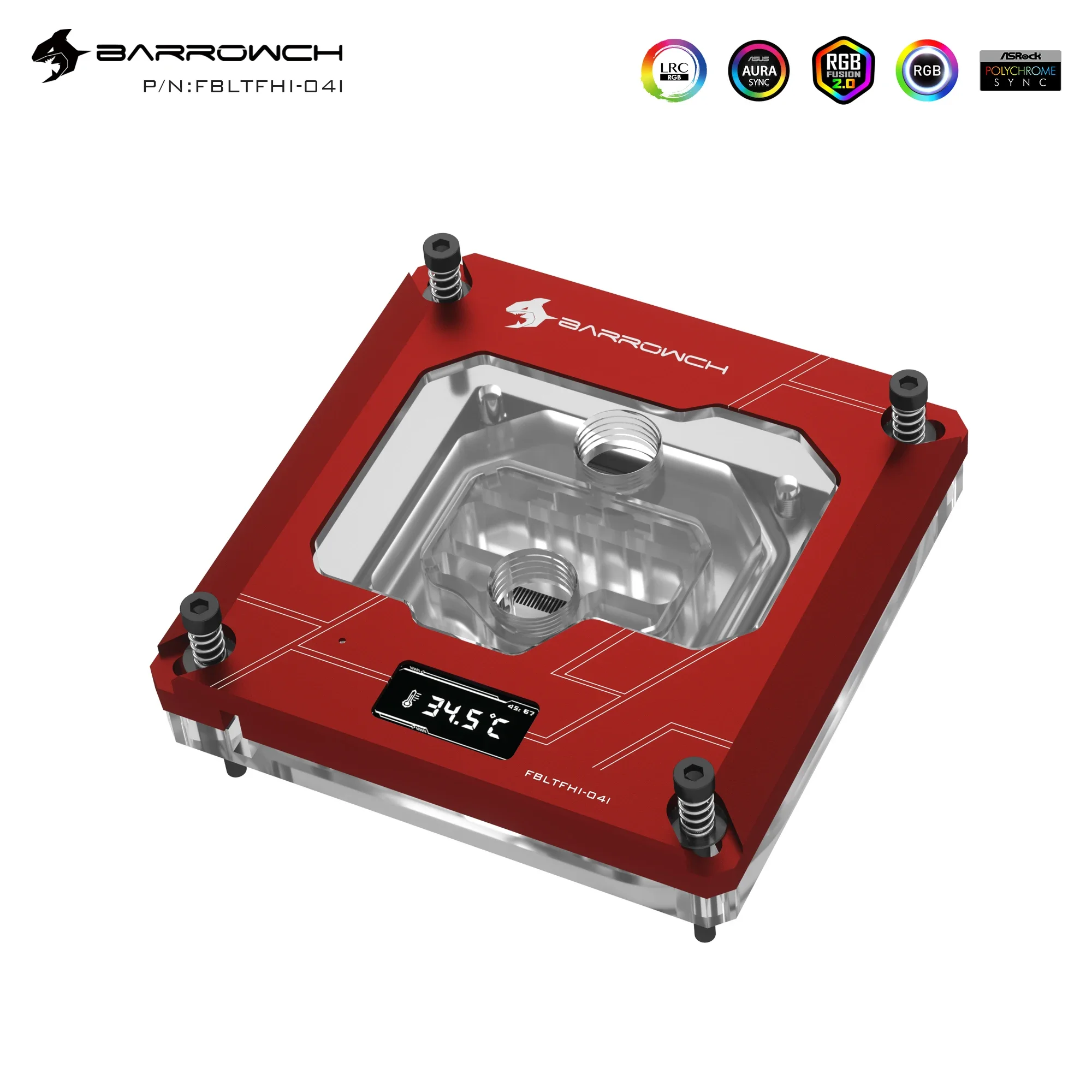 Barrowch FBLTFHI-04I для платформы Intel Lga115X/1700/X99/X299 блок водяного охлаждения процессора с