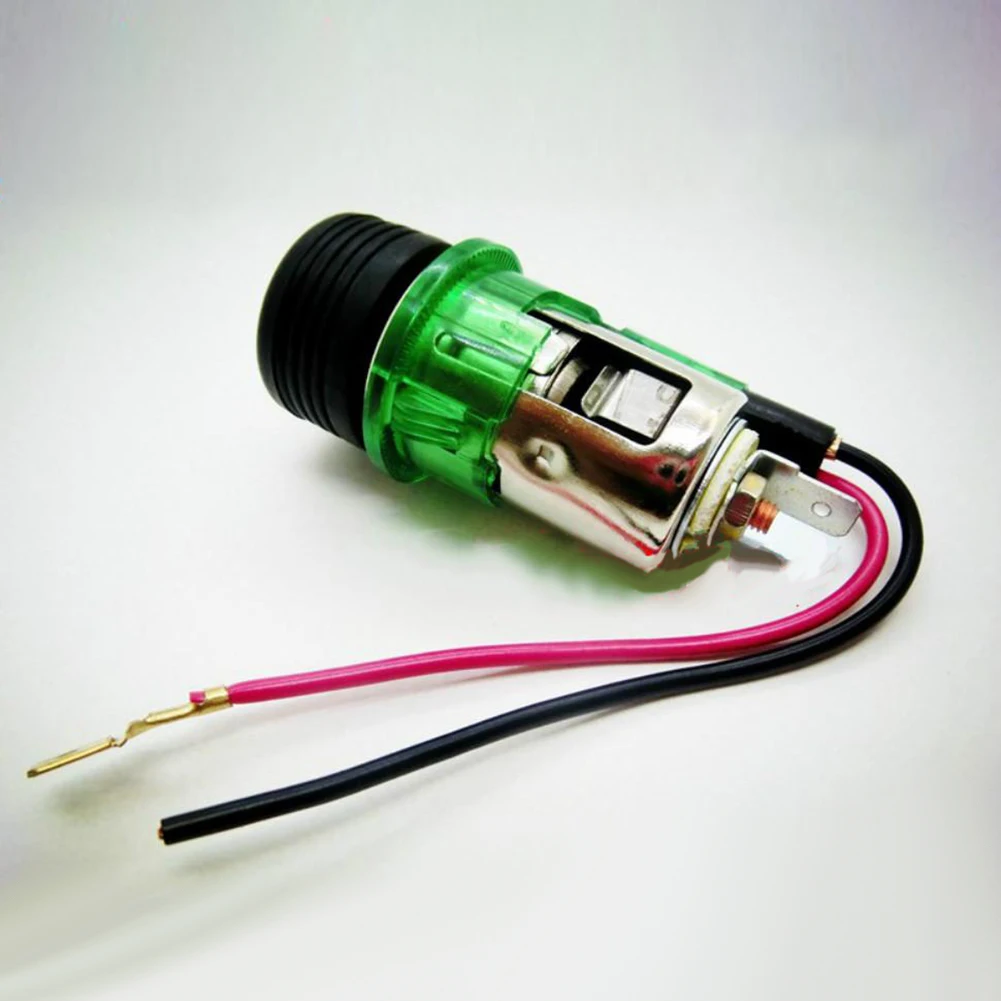 

Power Adaptor Hole Cigar Lighter Switch Assembly ABS Black Car Cigar Lighter Assembly With Light For 24V Automotive Use