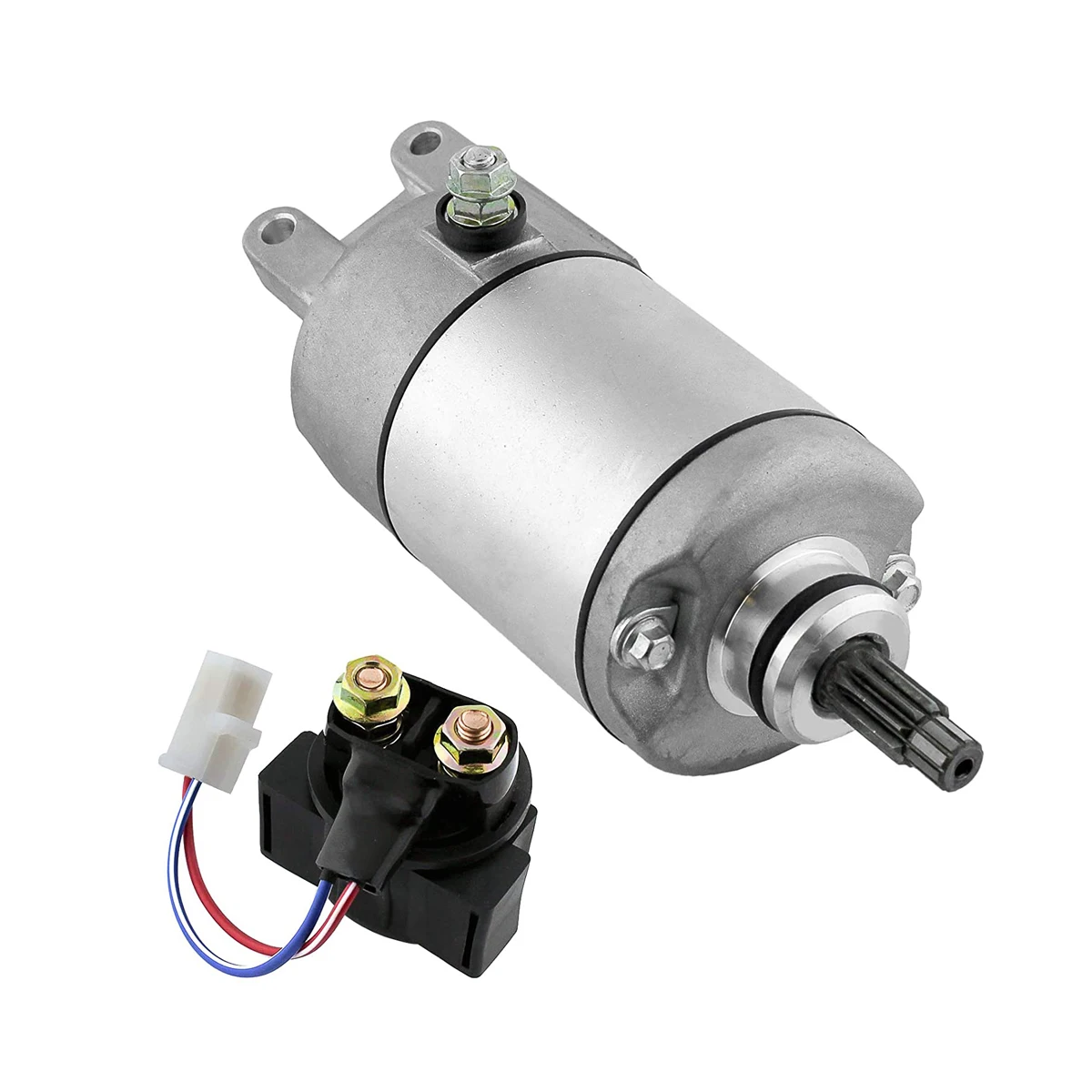 Starter and Relay Solenoid Compatible with Honda Fourtrax 300 Trx300 Trx300Fw 2X4 4X4 1988-2000