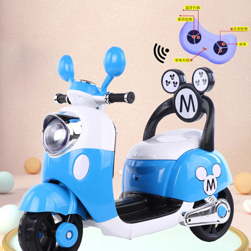 Детский Электрический мини-мотоцикл с дистанционным управлением перезаряжаемый