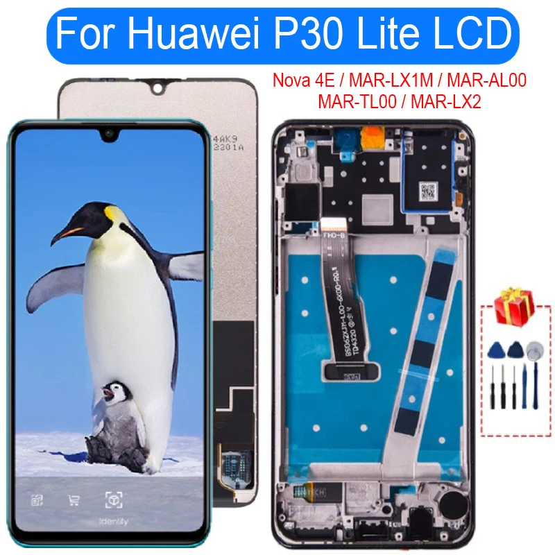 

6.15" For Huawei P30 Lite LCD Nova 4e Display Touch Screen Digitizer Assembly For Huawei MAR-LX1M MAR-AL00 MAR-TL00 MAR-LX2 LCD