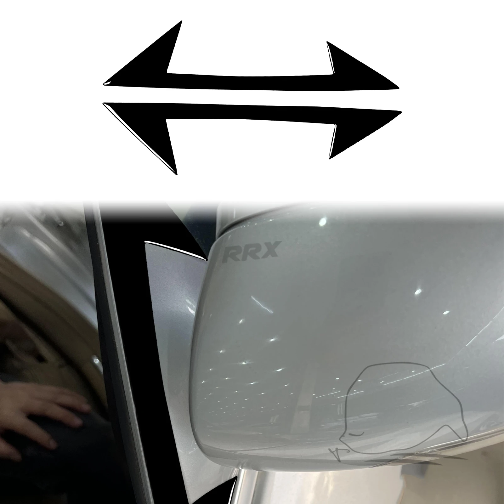 

for Mercedes CLS C219 2004 2005 2006 2007 2008 2009 Rearview Mirror A-Pilla Cover Trim Sticker Decal Car Accessories ABS