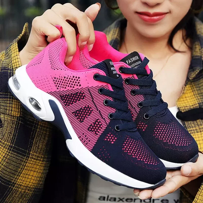 

Fashion Women Sneakers Sports Shoes Breathable Lightweight Flexible Mother Shoes Running Sneakers Trainers