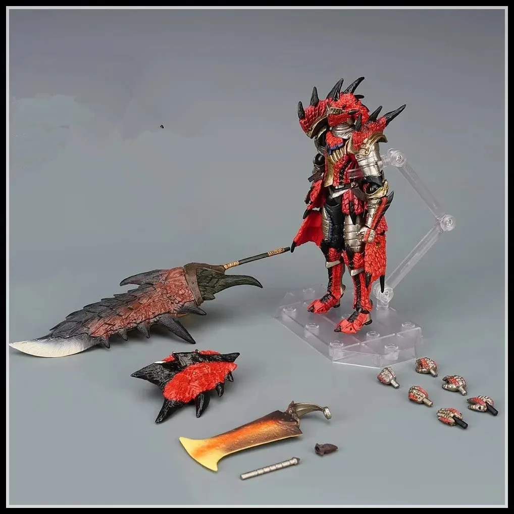 17 см Monster Hunter Jinou/rathalos Revoltech Yamaguchi Фехтовальщик Модель Куклы Фигурка Аниме Декор