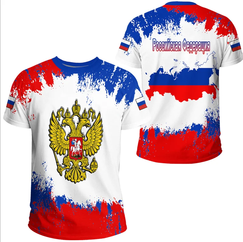 

Летняя русская футболка для мужчин и женщин, веселая 3d печать, российский флаг, Орлан, летняя повседневная унисекс, стиль хип-хоп, искусственная кожа