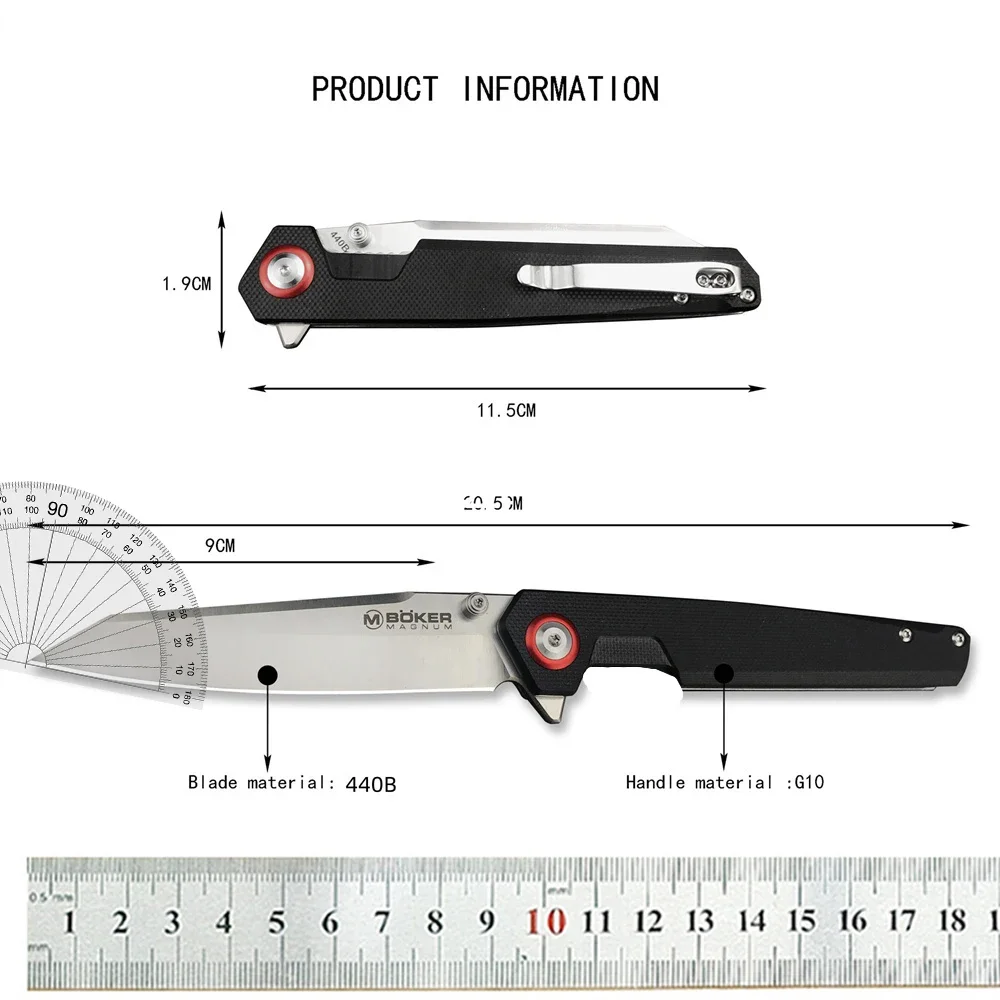 Тактический складной нож Boker Magnum 440b Tanto Blade G10
