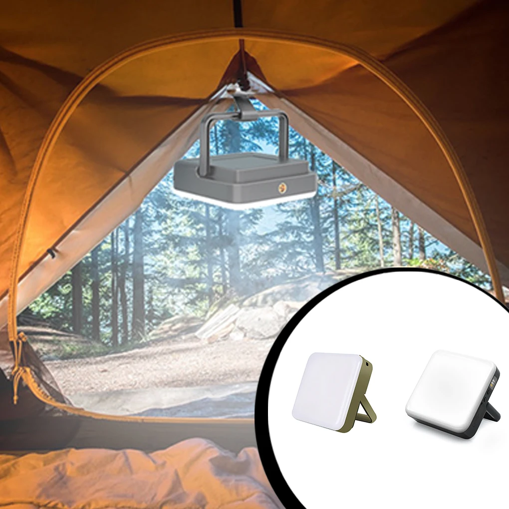 

Camping Light Tent Holder Top Battery Lantern Rechargeable Modes Night Outdoor Bulb Lamp Home BBQ Illuminate Black