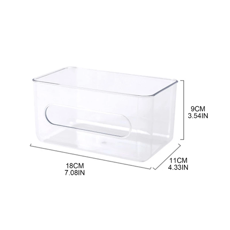 Acrylic Wall-mounted Tissue Box Punch-free Bathroom Toilet Face Towel Roll Paper Multi-functional Storage Roll Holder images - 6