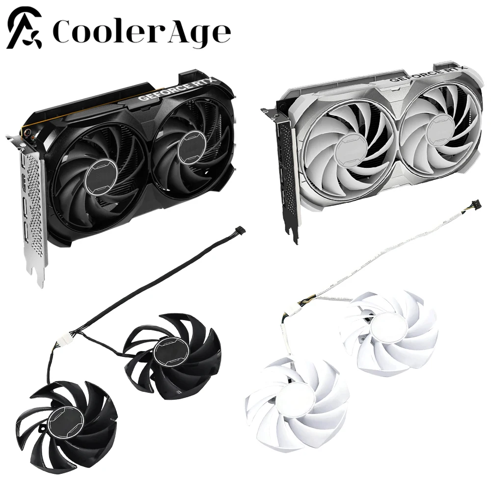 Для MSI RTX 4060 VENTUS 2X черный/белый вентилятор видеокарты 87 мм PLD09210S12HH RTX4060 охлаждающий