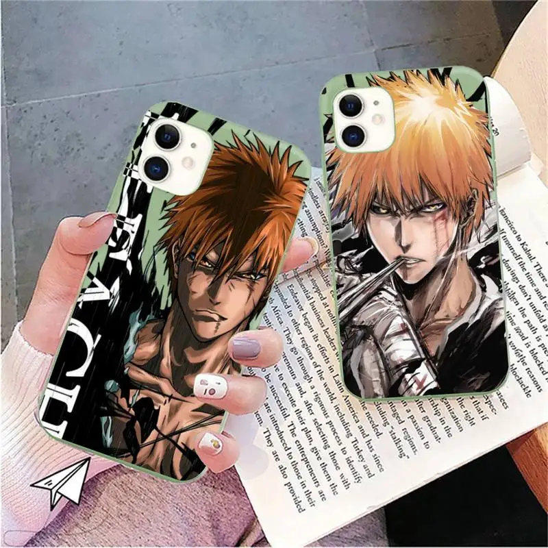 

Bleach Kurosaki Ichigo Phone Case for iPhone 11 12 13 Mini Pro Xs Max 8 7 6 6S Plus X XR Candy Color Case