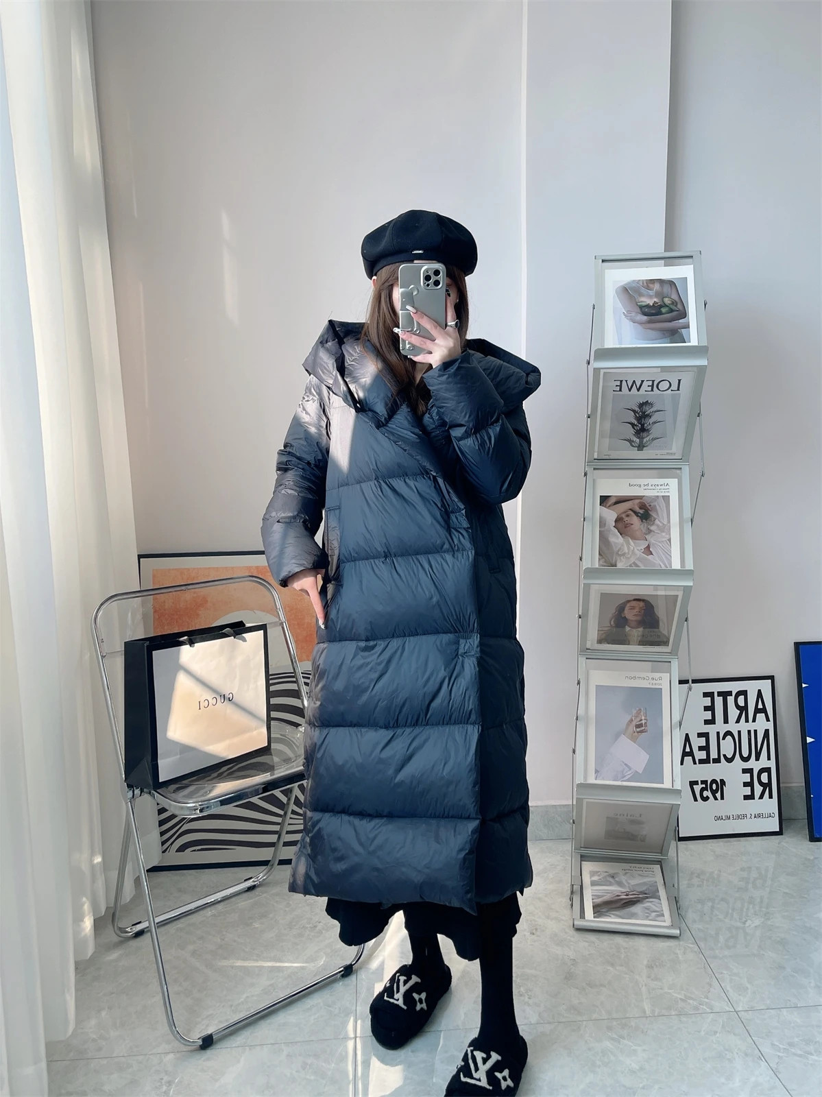 New Women Long Down Jacket Casual Style Autumn Winter Coats And Parkas Female Outwear