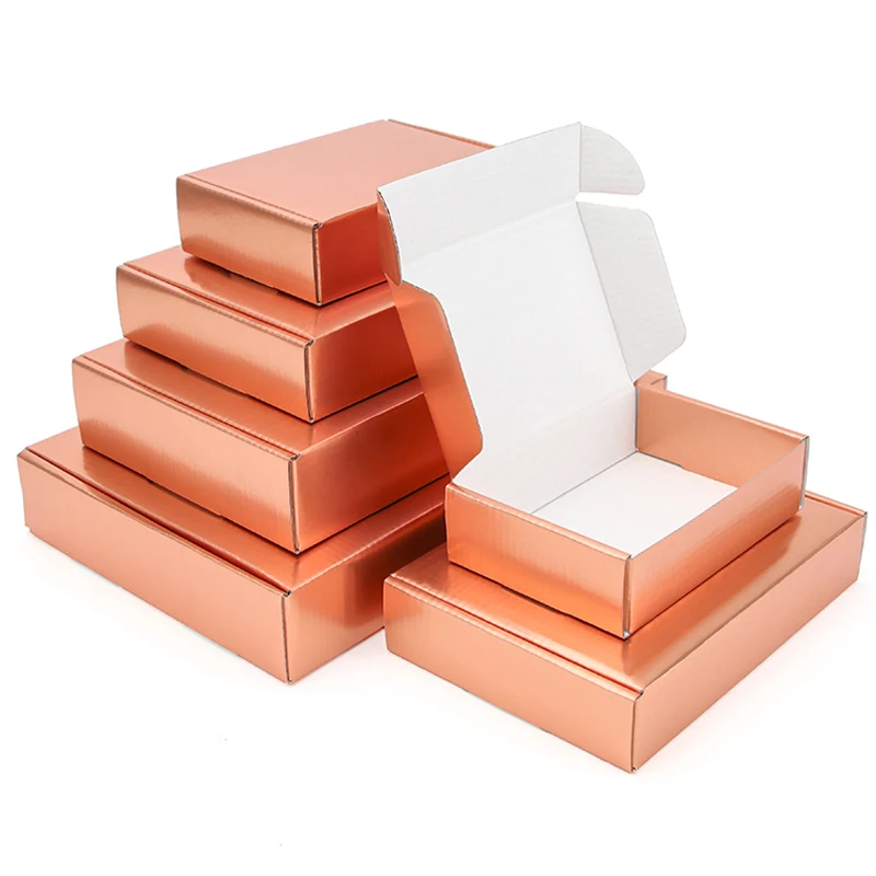 

5pcs / Rose Gold packaging carton gift box soap box supports custom size logo printing