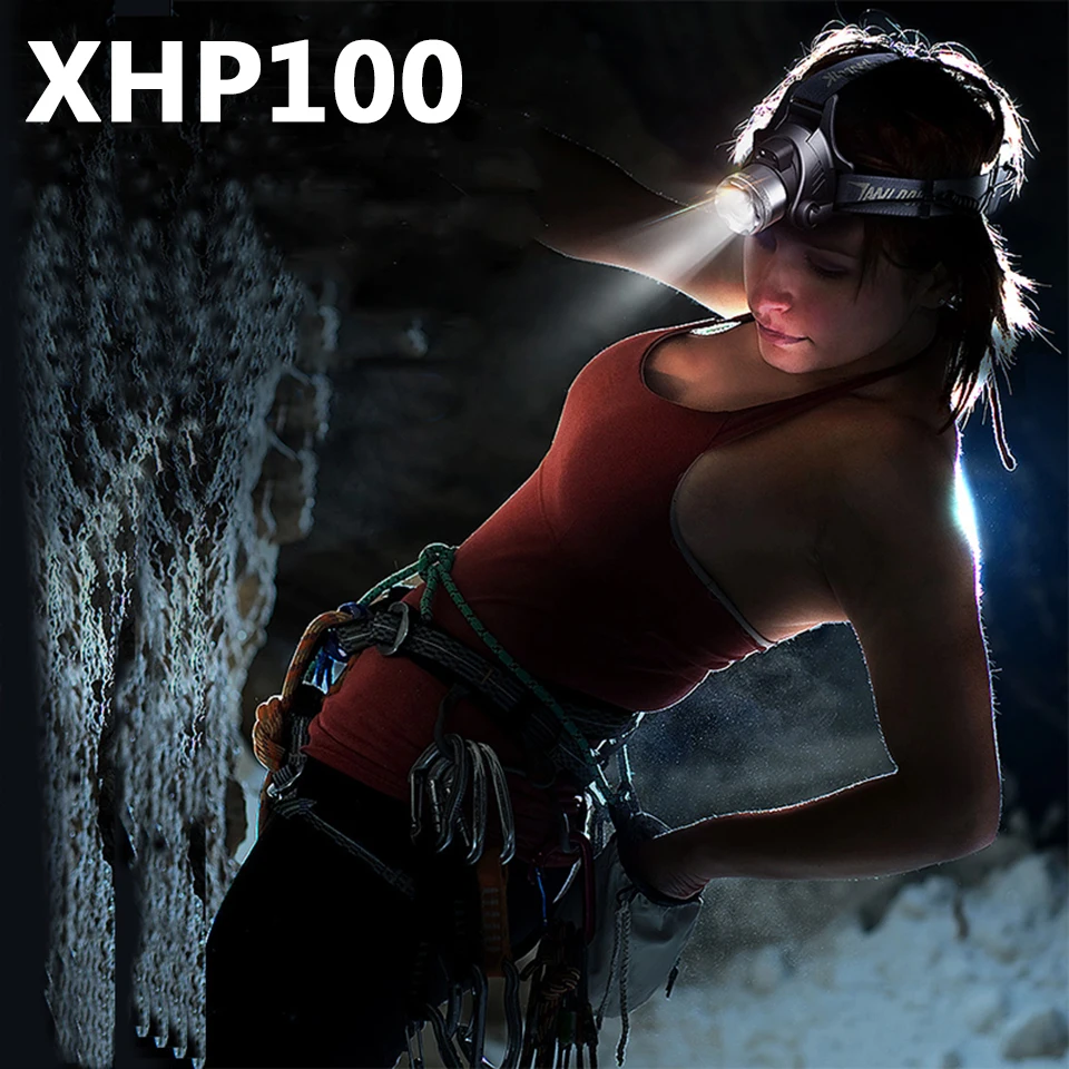 

LED Headlamp XHP100 Body Motion Sensor Headlight Camping USB Rechargeable Flashlight Head Light Torch Lamp White & Yellow Colors