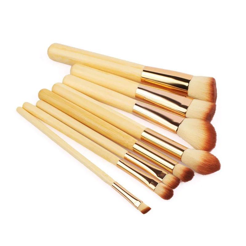 

8pcs Powder Foundation Blusher Concealer Eyebrow Brush Pincel Maquiagem Cosmetic Beauty Tools Kit Bamboo Makeup Brushes Set