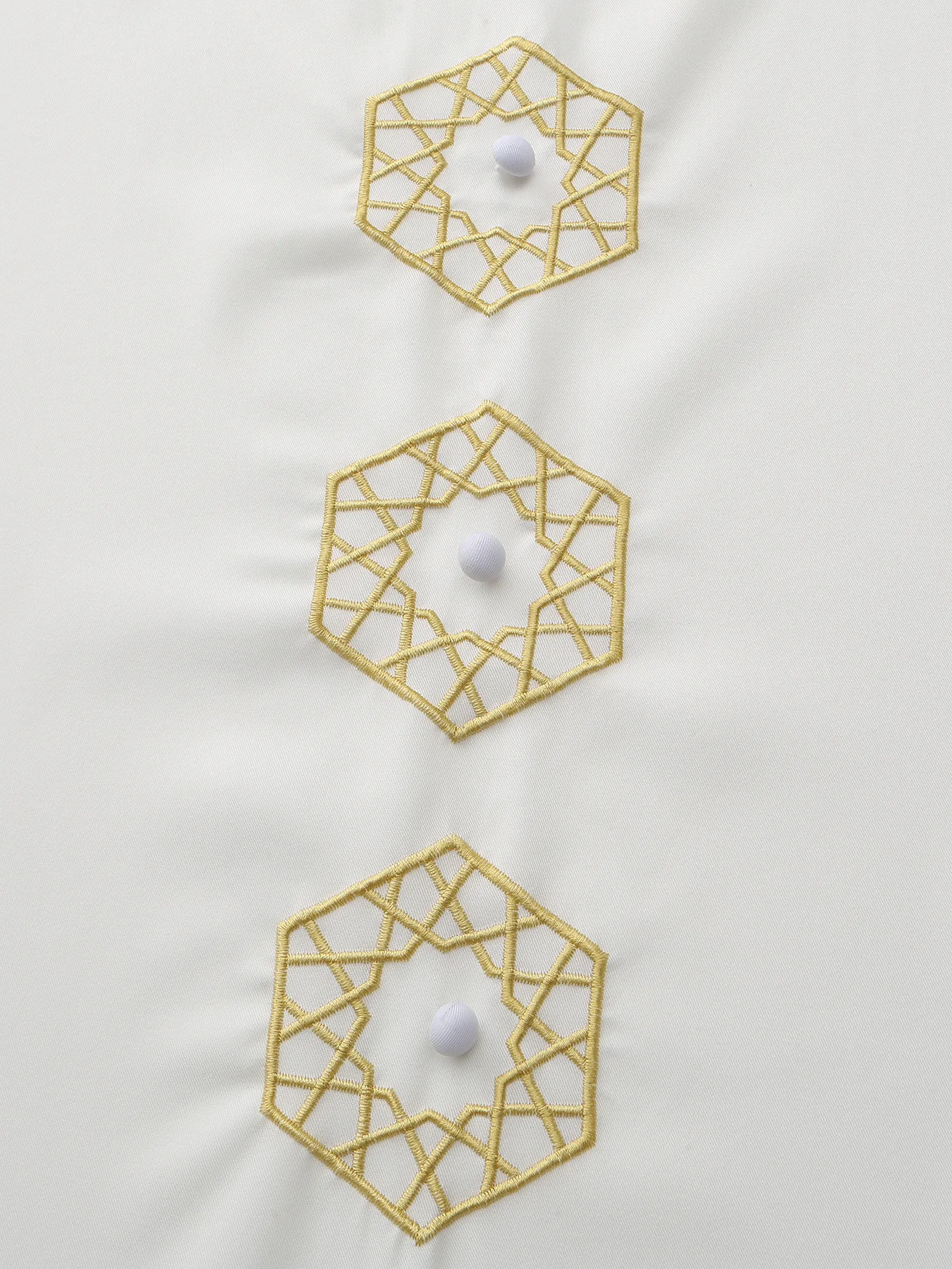 2024 новое мусульманское мужское платье Абая белое с длинными рукавами и вышивкой