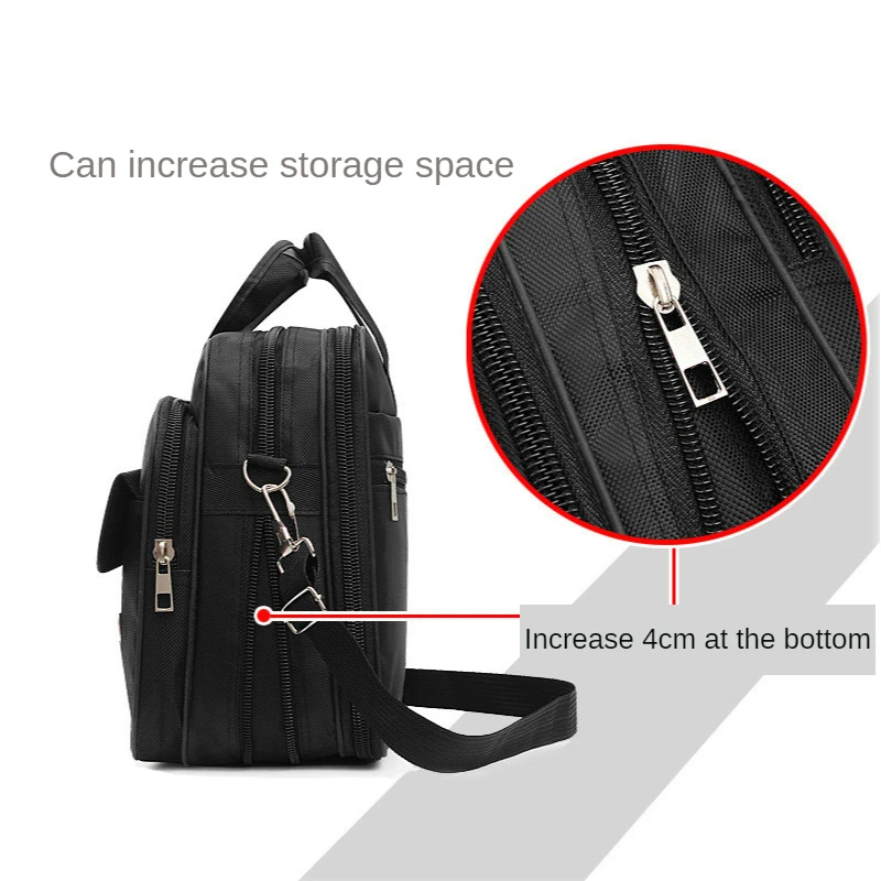 Waterproof Large Capacity Briefcase Laptop Document Organizer Shoulder Bag Business Ipad Phone Notebook Storage Handbag Supplies