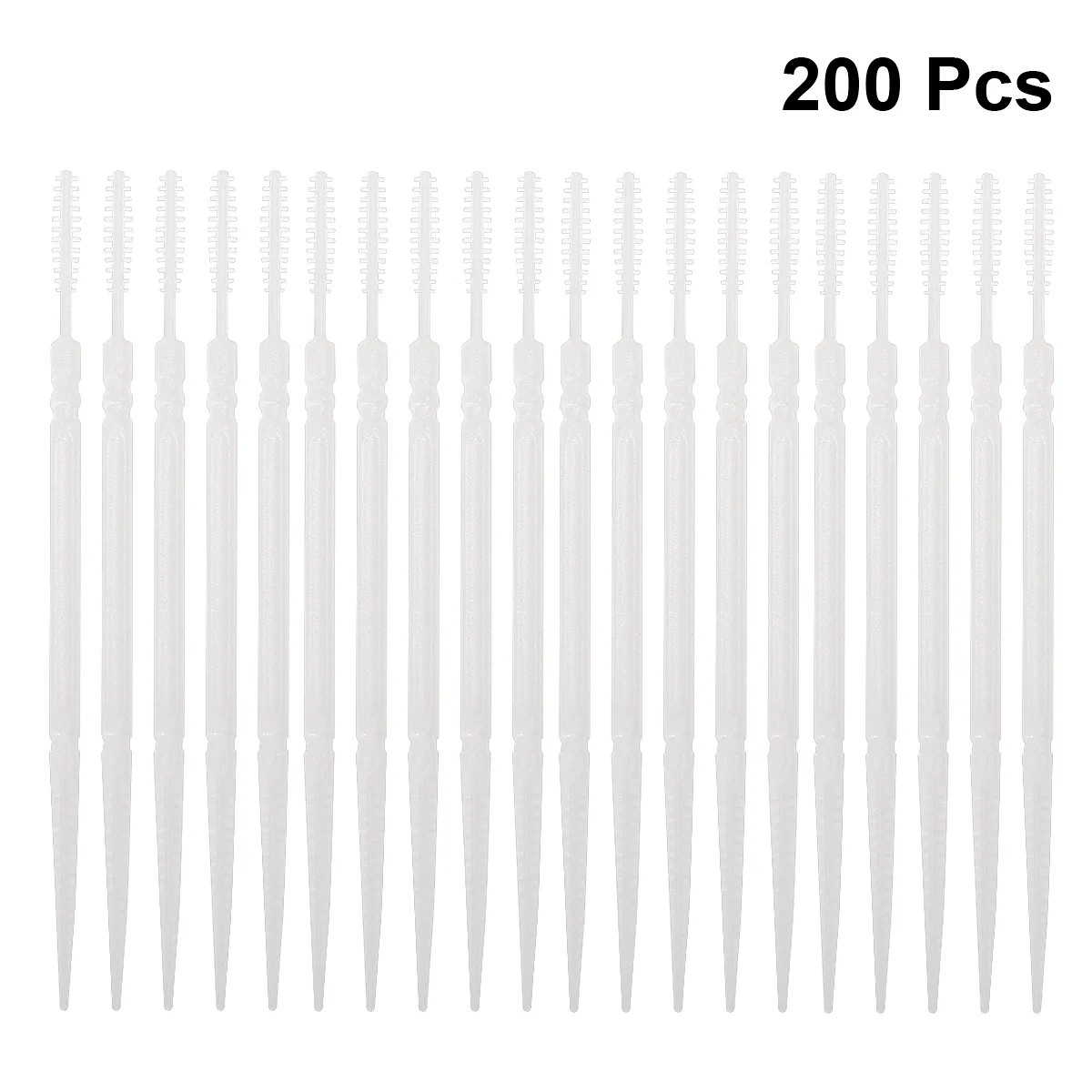 

200Pcs Toothpick Double- Toothpicks Sticks Interdental Picks Brush Interdental Floss Cleaners for Household ( White )