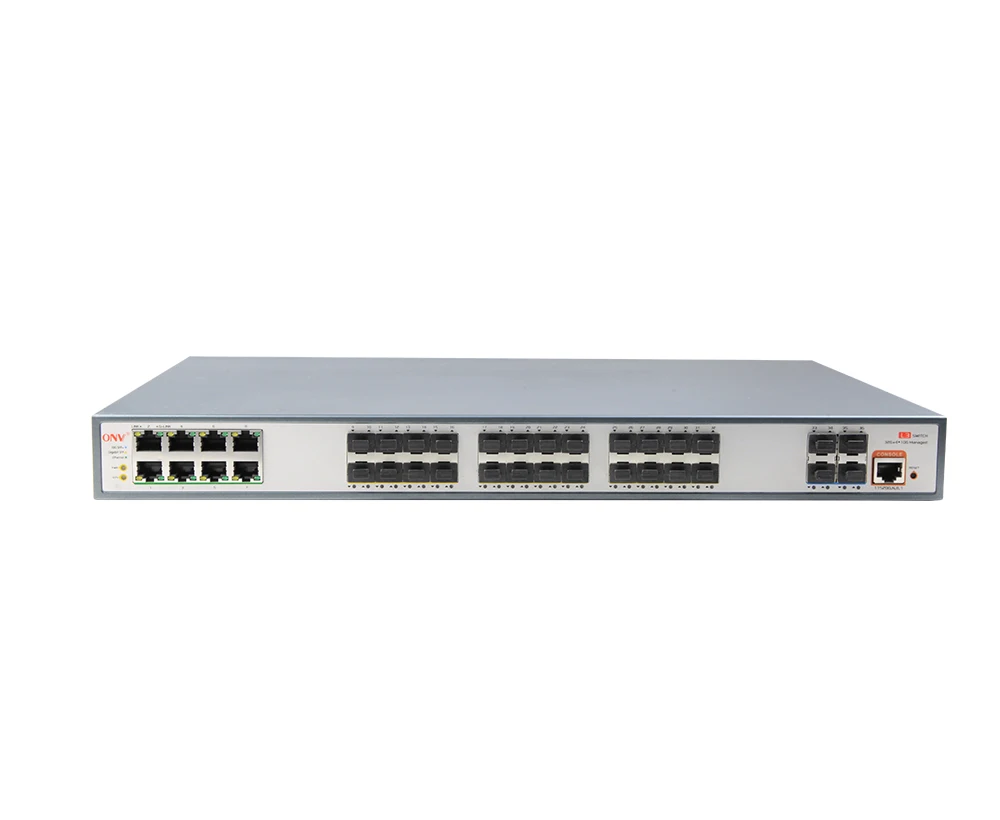 

Factory price 10G Uplink L3 Managed Network 36 port 1000Mbps Ethernet Switch with 8 rj45 and 24 sfp and 4*1/10G(SFP+)