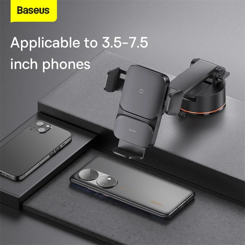 baseus car phone holder automatic alignment wireless charger 15w max air vent mount electric clamping for samsung iphone xiaomi free global shipping