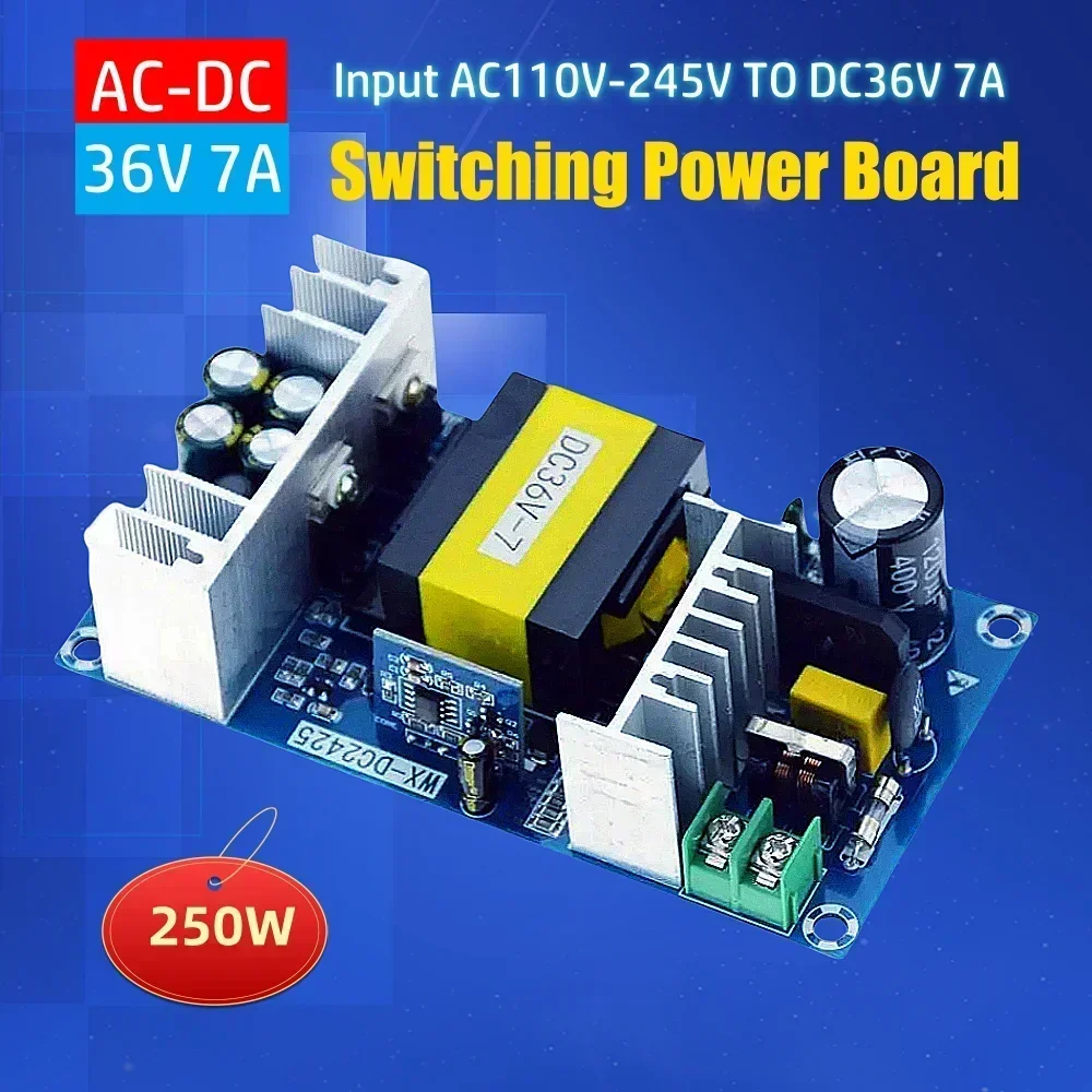 AC110V-245V to DC36V 7A плата импульсного питания 220V аудио источника 250W AC-DC изолированный
