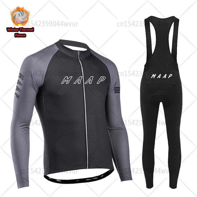 

MAAP 2023 комплекты зимних велосипедных Джерси, мужские рубашки для дорожного велосипеда, Женская Спортивная одежда для верховой езды, уличная термальная флисовая велосипедная одежда