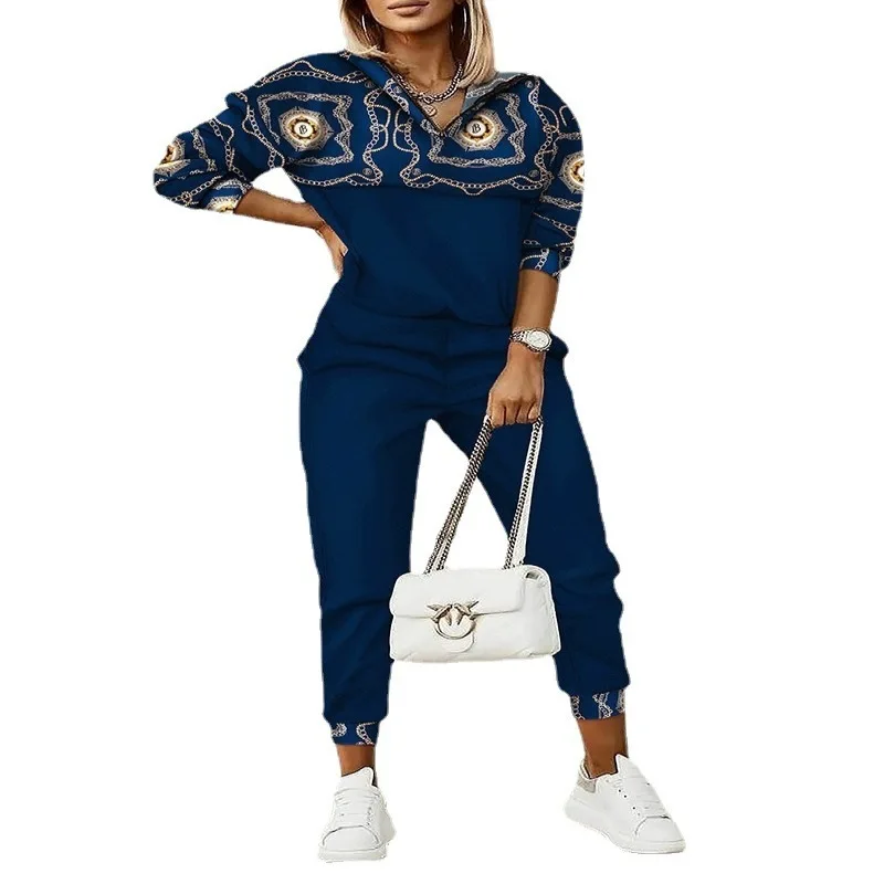 

Fashion casual women's suit European and American style printing